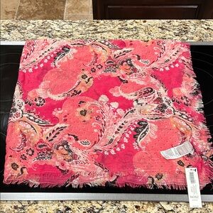 Chico's Vibrant Pink Paisley Accent Pillow
